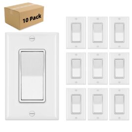 Single Pole Decorator Light Switch 10pack